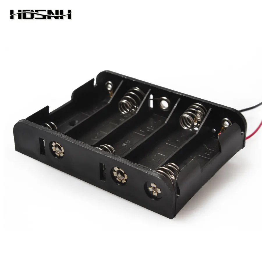 5*Storage Box AA Side By Side Battery Plastic Housing AA Flashlight Battery Holder For 7.5V AA