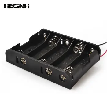 

5*Storage Box AA Side By Side Battery Plastic Housing AA Flashlight Battery Holder For 7.5V AA Battery