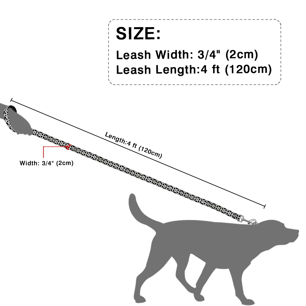 Поводок для собак, 6 цветов, поводок из нейлона с принтом для собак, поводок для прогулок и щенков, сетчатый мягкий поводок для тренировок, поводок для маленьких и средних собак