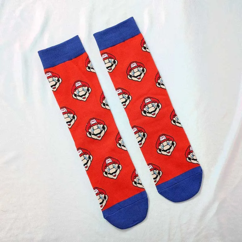 Neue-Baumwolle-m-nner-frauen-Crew-Socken-Lustige-Harajuku-Nette-Neuheit-Cartoon-sloth-Super-Mario-Weihnachten(25)