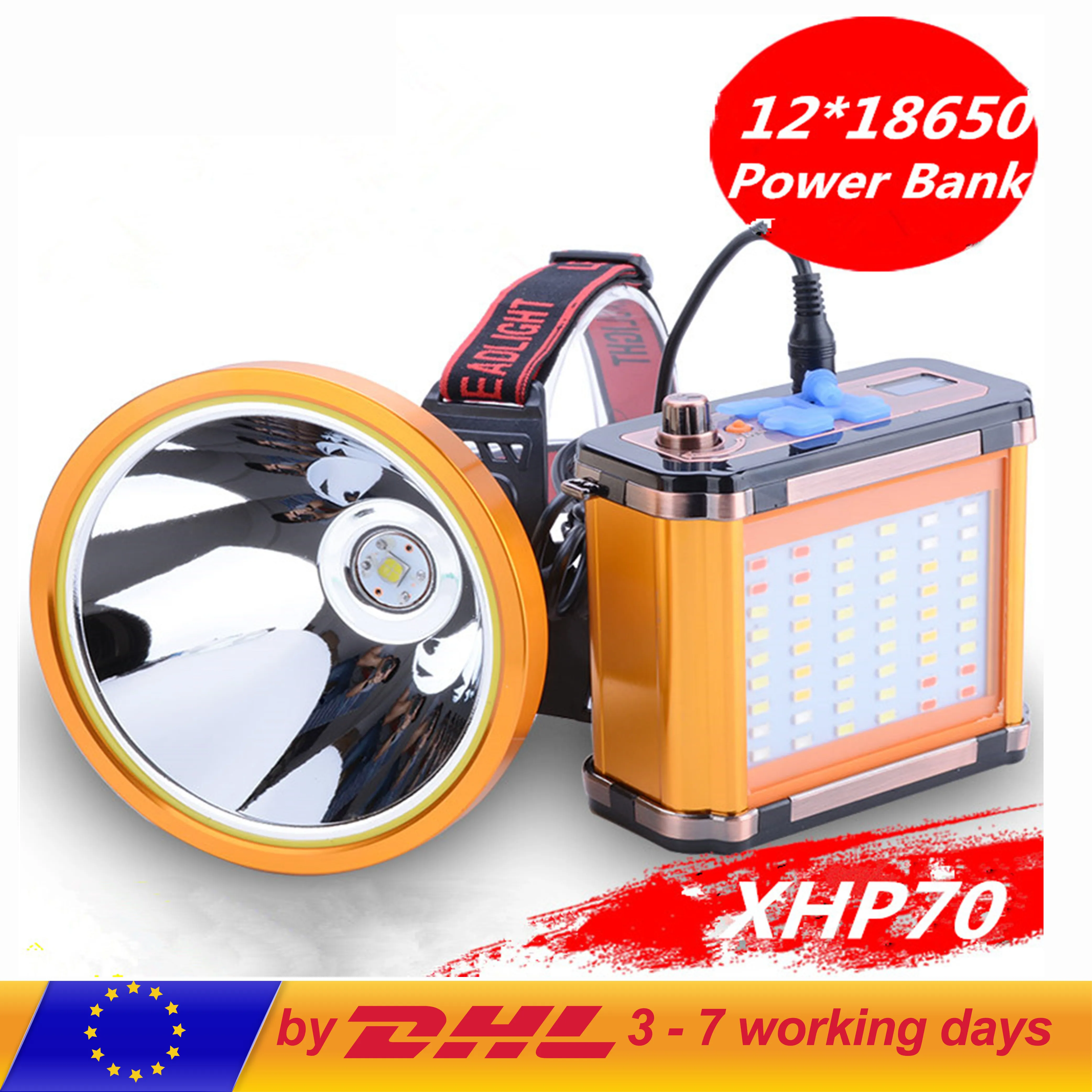 

XPH70 29800mAh LED headlamp fishing headlight Zoomable lamp Waterproof Head Torch flashlight Head lamp for Hunting