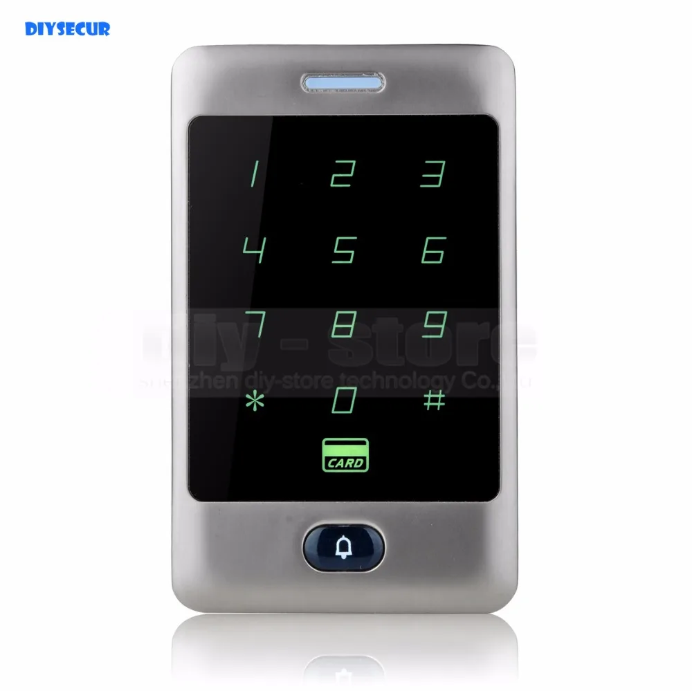 

DIYSECUR Touch Button 125KHz Rfid Card Reader Door Access Controller System Password Keypad C30