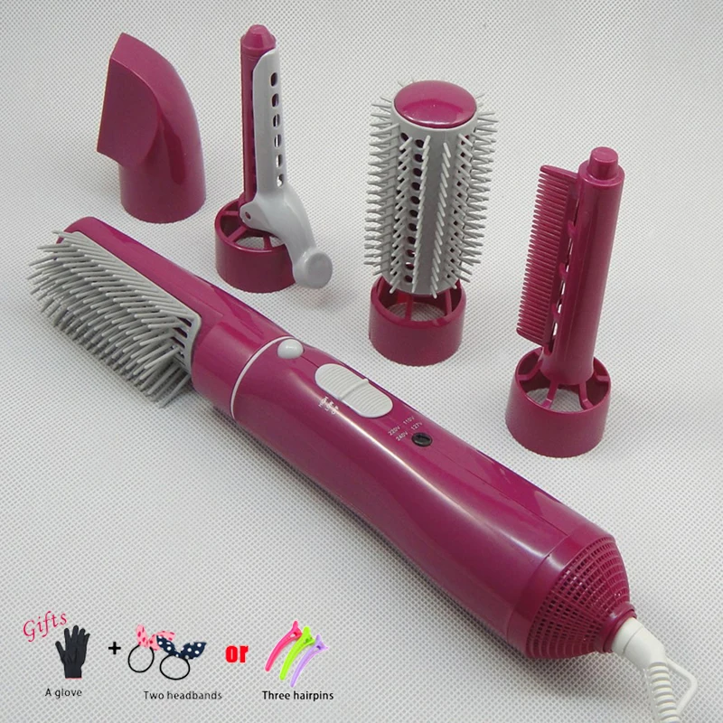 

5in1 Hair Straighteners and Curler Multi-function Hair Curler Straight Dryer Hair Comb Roller High-power Style Tool A09