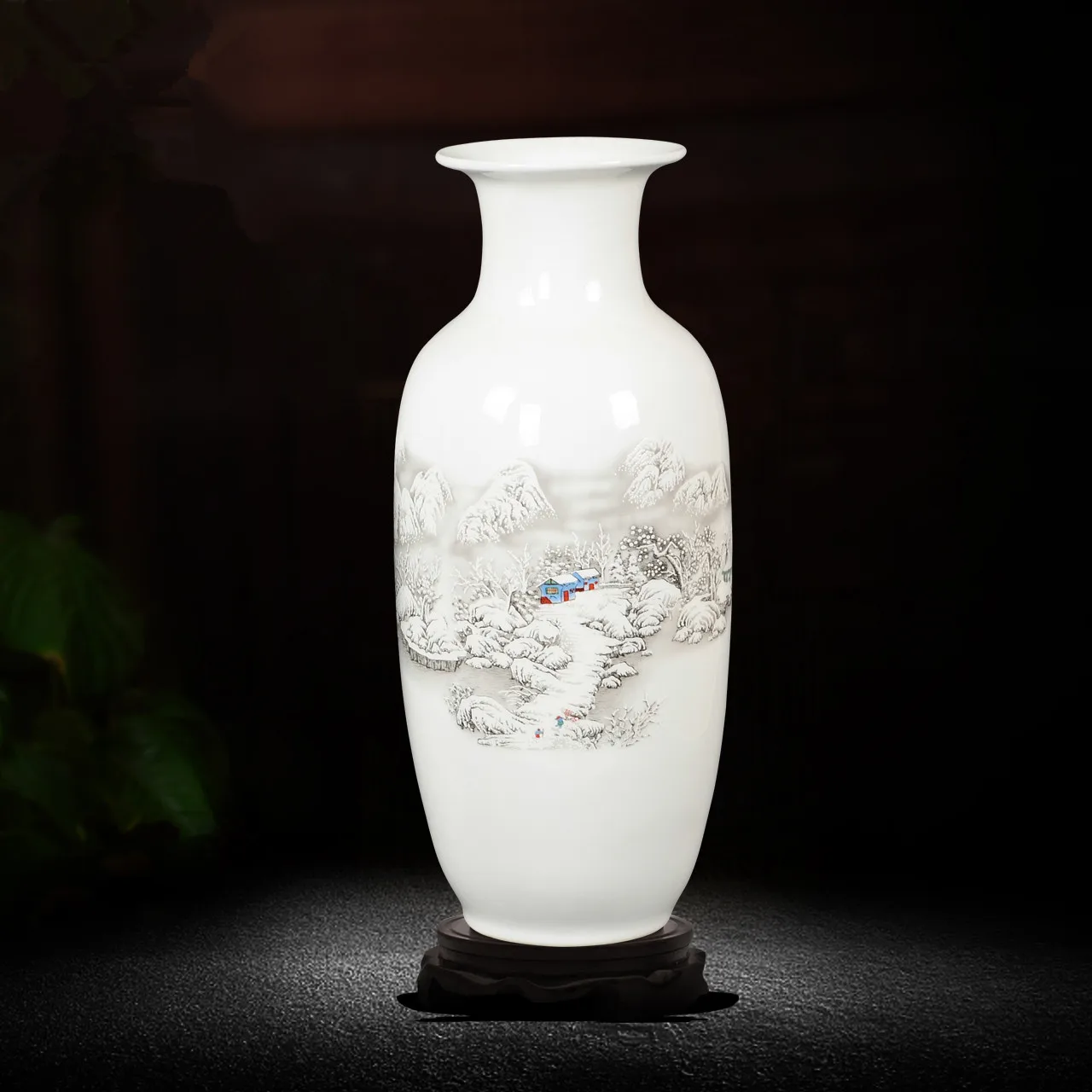 Chinese Jingdezhen Large Tabletop Decoration Flower Vase Ceramic Vase Home Decoration Traditional Chinese Art Porcelain Vase