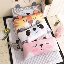 Bed Cusion Polyester Fabric Children Bed Cute Cartoon Animal Large Soft Pillow 50*100cm/19.7*39.4IN Removable and Washable