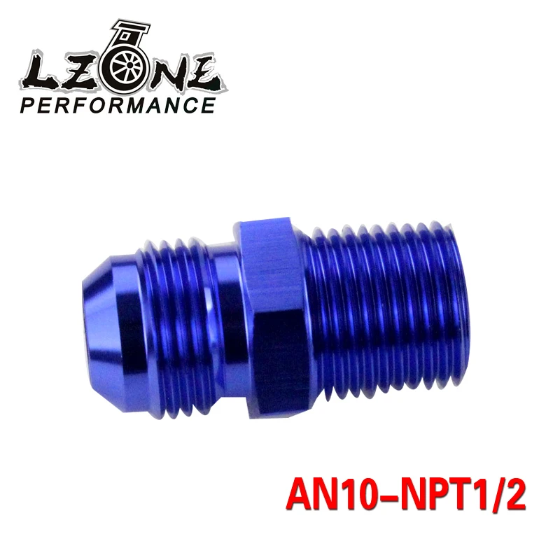 

LZONE - (AN10-NPT1/2) AN10 to 1/2 NPT Straight Adapter Flare Fitting auto hose fitting Male JR-SL816-10-08-011