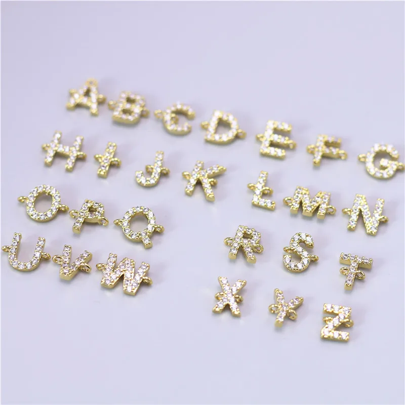 

Luxury Jewelry Gifts Quality Cubic Zircon Crystal Paved 26 Alphabet Initial Letter Bracelet Custom Name Bracelet Chain Fashion