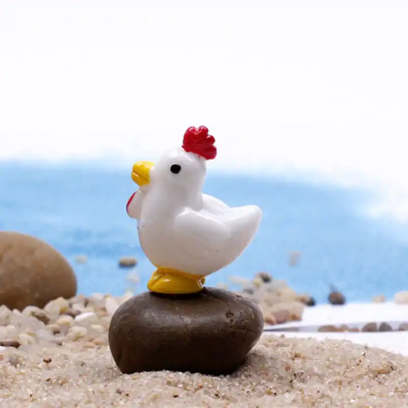 Frango galo galinha animal miniatura jardim de fadas casa casas decoração mini artesanato micro paisagismo decoração diy acessórios