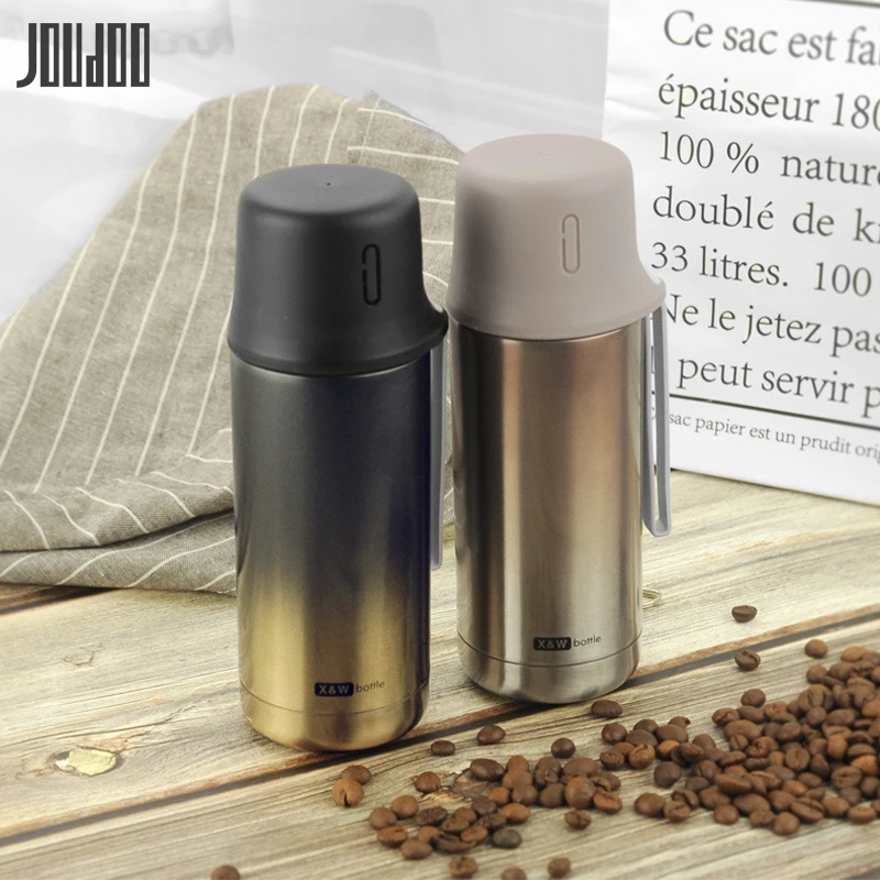 

JOUDOO Creative Stainless Steel Vacuum Flasks Gradient Business Car Cup Thermos Student Sport Outdoor Water Vacuum Bottle 35