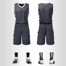 Взрослый DIY принт баскетбольный трикотаж карман команда колледжа спортивный костюм для баскетбола дышащая Баскетбольная Майка набор униформы