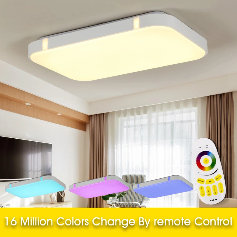 

Modern Ceiling lights RGB lamp Plafonnier Led Moderne 2.4g RF remote Lamparas De Techo Luminaria for bedroom living room accesso
