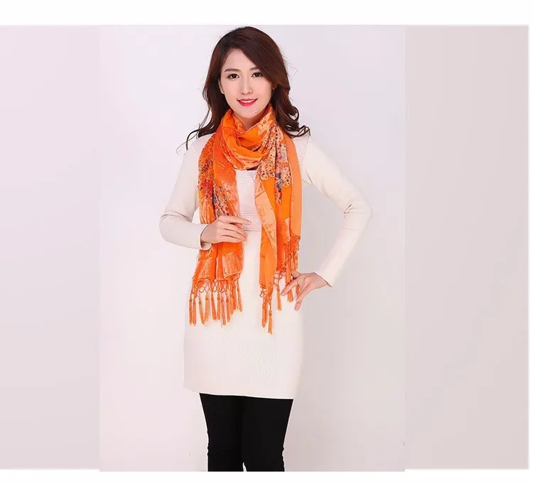 Китайские женские бархатные шелковые расшитые бисером шали винтажные шарфы с вышивкой ручной работы шарф длинная бахрома Пашмина бабочка накидка-палантин
