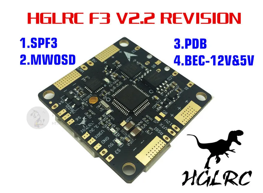 

the new HGLRC SP racing F3 2.2V Integrated OSD 5V 12V 3A BEC ESC/VTX/CAM/SBUS/DSM welding position 2-6S for FPV drone