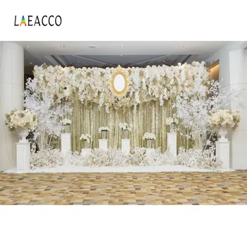 

Laeacco Wedding Flower Tassel Stage Party Bridal Play Show Baby Portrait Photo Backgrounds Photography Backdrops Photo Studio