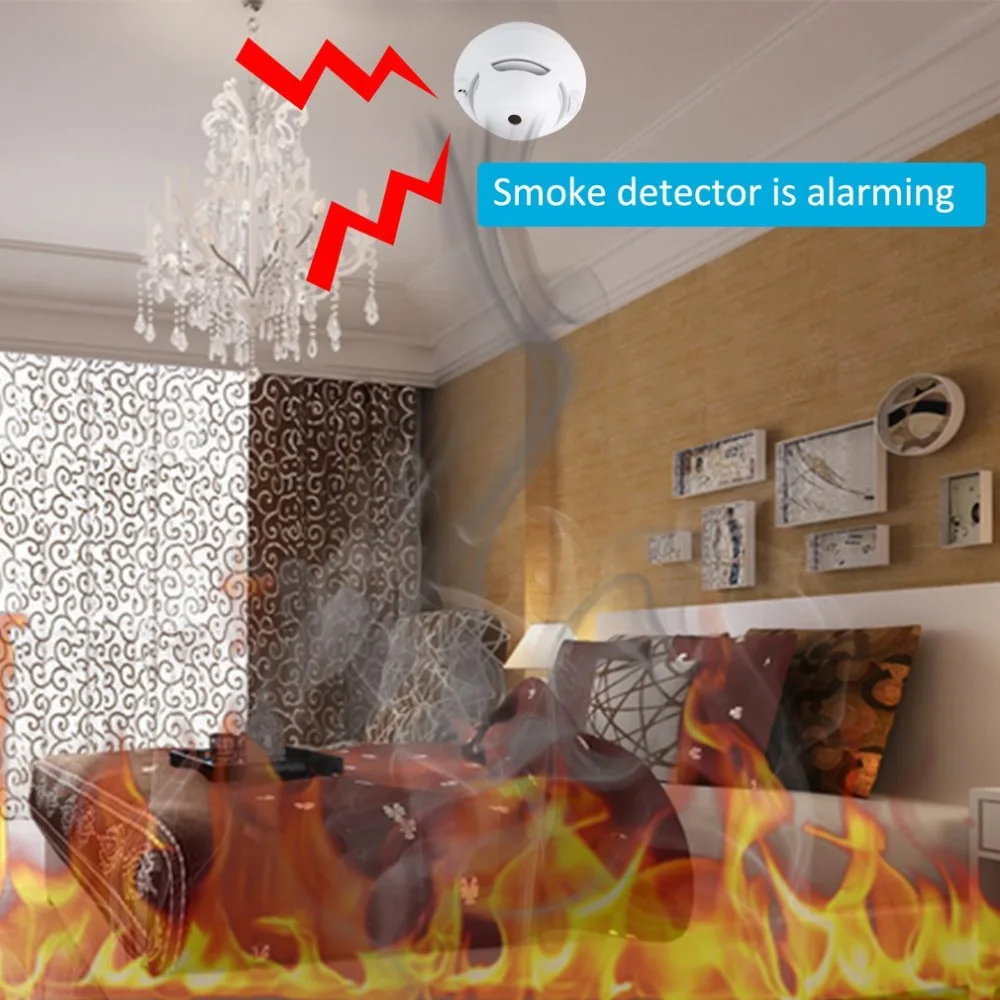 

85dBFire Smoke Sensor Home Security Independent Alarm Detector For Family Guard Office Building Restaurant