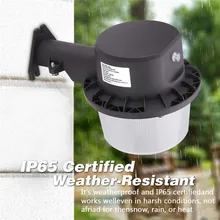 Smuxi 40 Вт Светодиодный светильник для сарая, для фермы, гаража, для улицы, для безопасности, для крыльца, водонепроницаемый, AC100-277V, 5000 K, белый светильник s