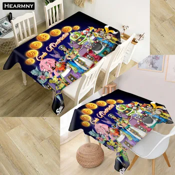 

HEARMNY Dragon Ball Tablecloth 3D Oxford Fabric Square/Rectangular Dust-proof Table Cover For Party Home Decor TV Covers