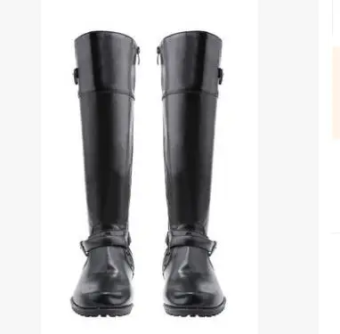 JOKSD/размер 43; модные зимние женские сапоги для верховой езды; винтажные армейские сапоги до колена в стиле панк; женские сапоги из натуральной кожи; 164 - Цвет: Picture style 1