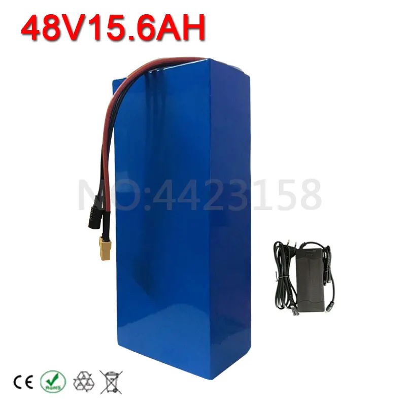 

Free Customs No Tax 48V 15AH Battery Pack 48V 15AH 1000W Electric Bicycle Battery 48V Lithium ion Battery 30A BMS and 2A Charger