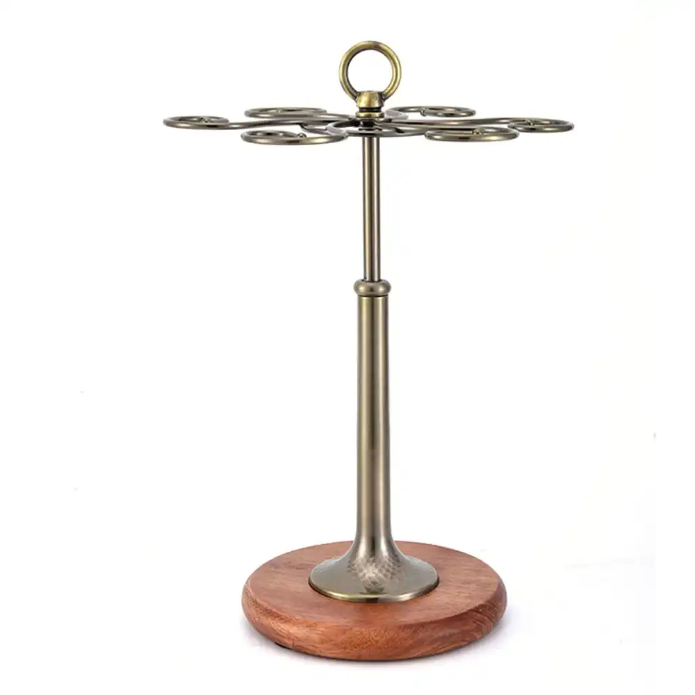 6 Hook Wine Glass Holder Countertop Tabletop Metal Wine Cup Drying