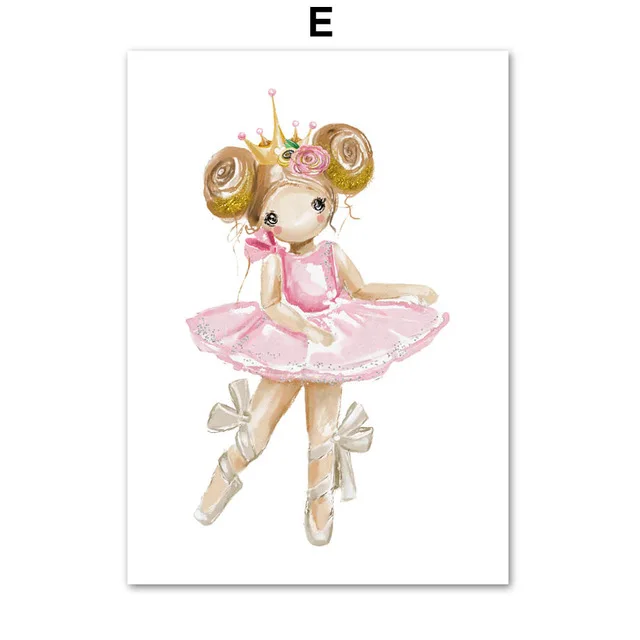 Cartoon-Dancing-Girl-Crown-Rose-Flower-Wall-Art-Canvas-Painting-Nordic-Posters-And-Prints-Nursery-Wall.jpg_640x640 (4)