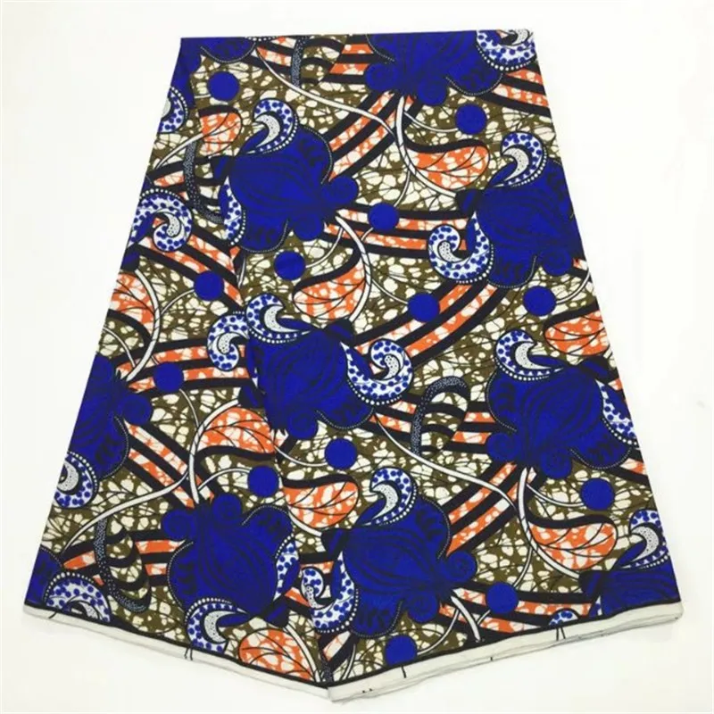 African Ankara Wax Lace Fabric Latest Dutch Wax Fabric With Guipure