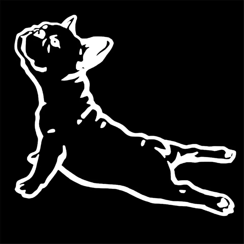 Bulldog France Animal Car Sticker Pet Dog Cartoon Car Styling Vinyl Fashion Creative Dog Motorcycle Car Stickers 16.1cm14 (2)