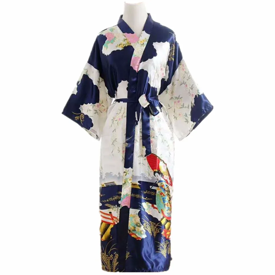 long kimono dressing gown