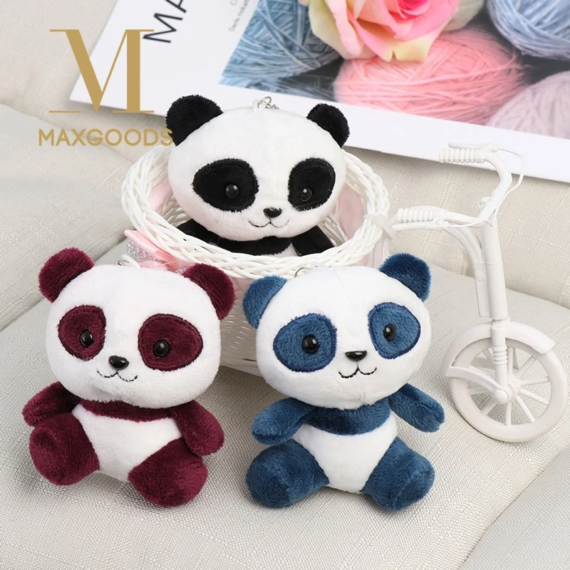 

Cute Panda Pendant Keychain 10cm Lovely Cartoon Animal Keychain For Women Bag Pendant Key Ring Jewelry