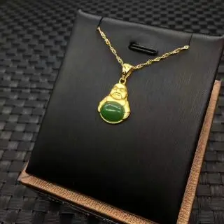 Новая мини версия маленькой Шейная цепочка Будды s925 Серебряная позолоченная инкрустация и Тянь бию маленький Миллер Будда Кулон