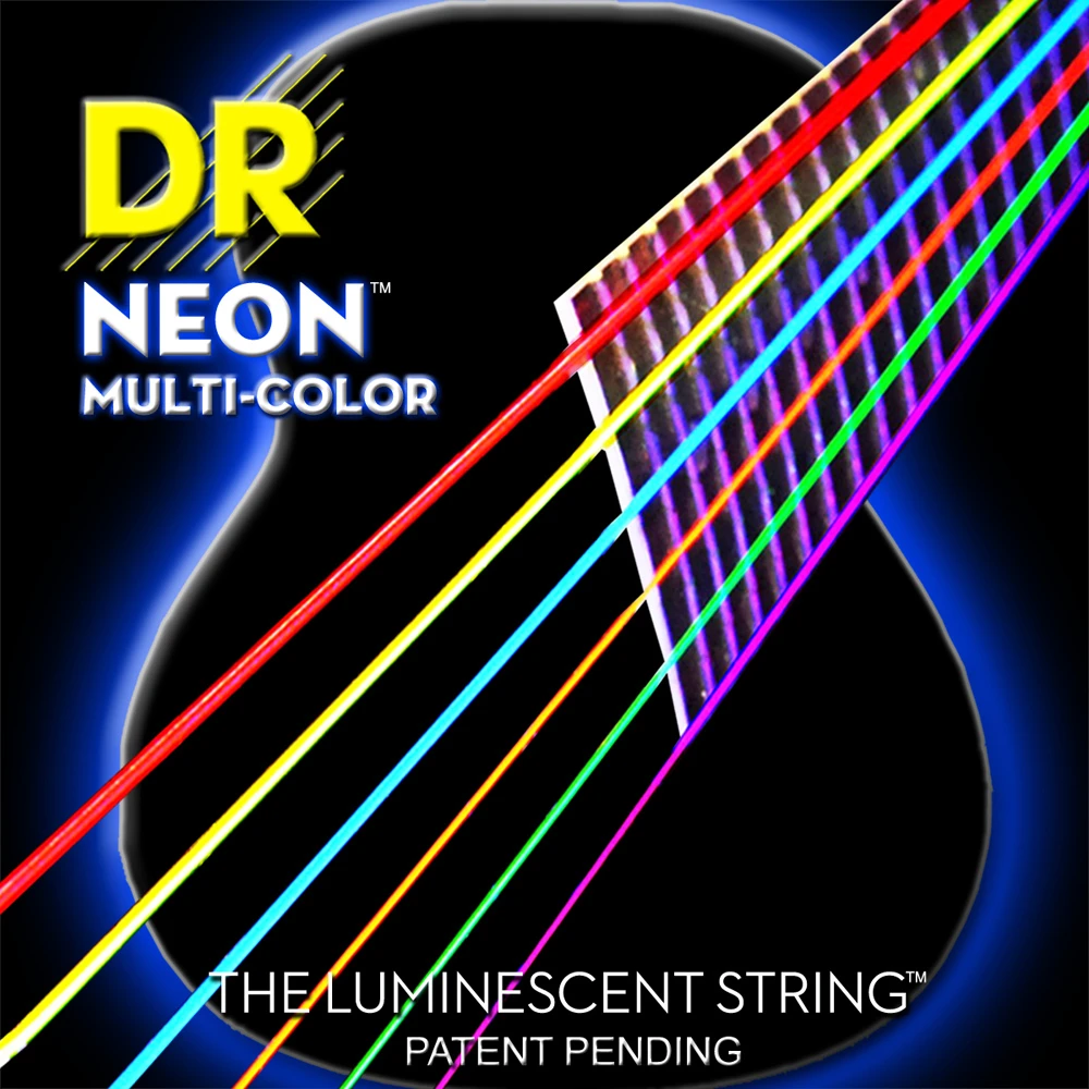 DR K3 hi Neon cuerdas de guitarra eléctrica luminiscente Multicolor, luz 09 42 10 46|electric guitar stringsguitar electric strings - AliExpress