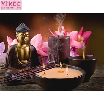 

YIKEE diamond painting buddha full square DIY Diamond Painting Diamond Mosaic Rhinestones Home Decor h511