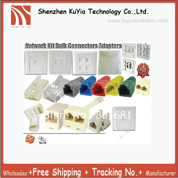 

FREE SHIPPING 20PCS/LOT RJ45 RJ11 Face Plated for cable connector adapter