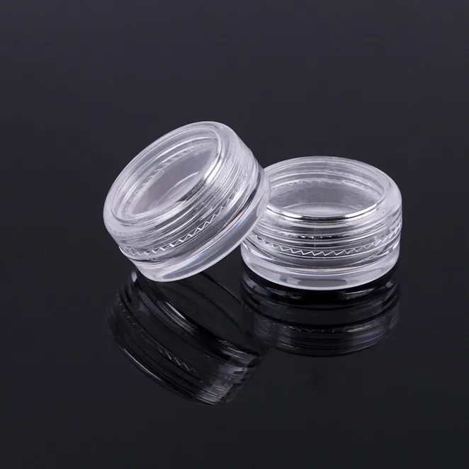 

1000PCS X 3g/3 ml Small Box 3CM Round Clear Container Jar Screw Cap Plastic Empty Storage Boxes Beads Organizer Box CBT07-clear