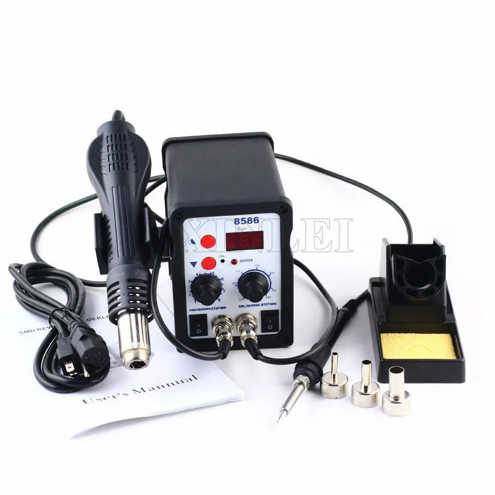 

110V/220V 700W YOUYUE 8586 2 in 1 SMD Rework Station Hot Air Gun + Solder Iron (Better than ATTEN)