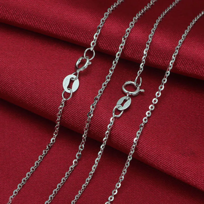 Wholesale 18 inches 18K White Solid Gold Chain(Can be adjusted to 16 ...