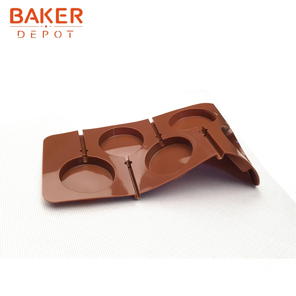 BAKER DEPOT силиконовая форма для леденца круглая Конфета клейкая помадка формы для торта Формы для бисквитного печенья ледяное Печенье Шоколадный инструмент для выпечки