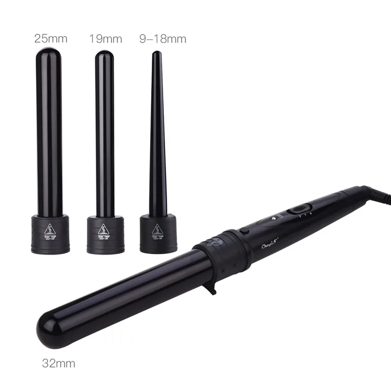 Розово-красный 9-32 мм керамические щипцы для завивки волос Professional Hair Styler Curly Curler Плойка для завивки волос Wave Hair Электрический Curl Styling Tool - Цвет: Розово-красный
