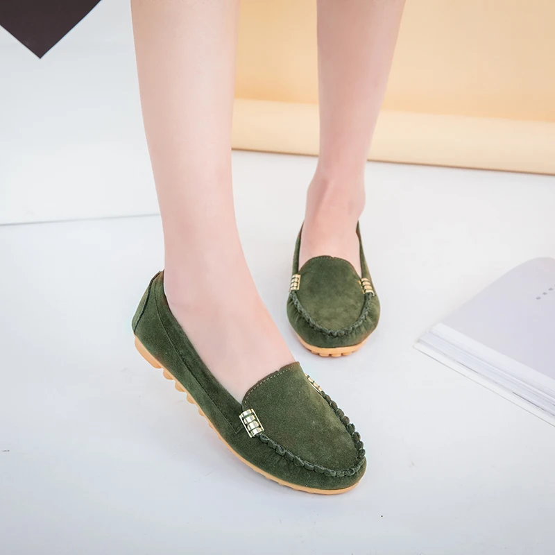 

Plus Size 41-44 2019 Women Shoes Woman Spring Sweet Flat Shoes Candy Color Loafers Ladies Flat Light Sneakers zapatos de mujer