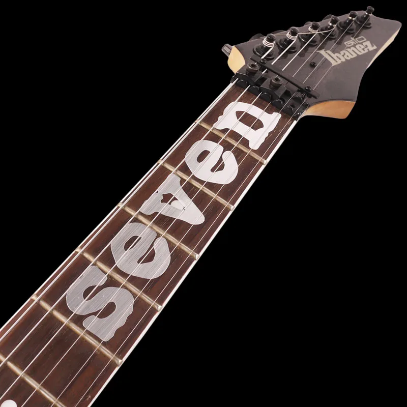Семь гитарных грифа инкрустация наклейки шейные маркеры для гитарных ладов Серебряный Мик Томсон MTM1 стикерс для гитарных РА