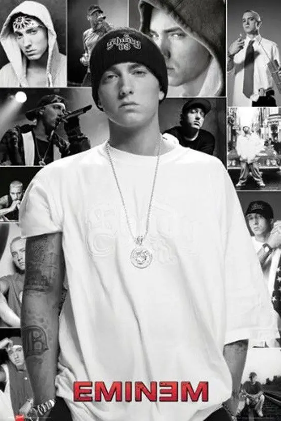 Home Decor Eminem - Music-Silk Art Poster Wall Sicker Decoration Gift