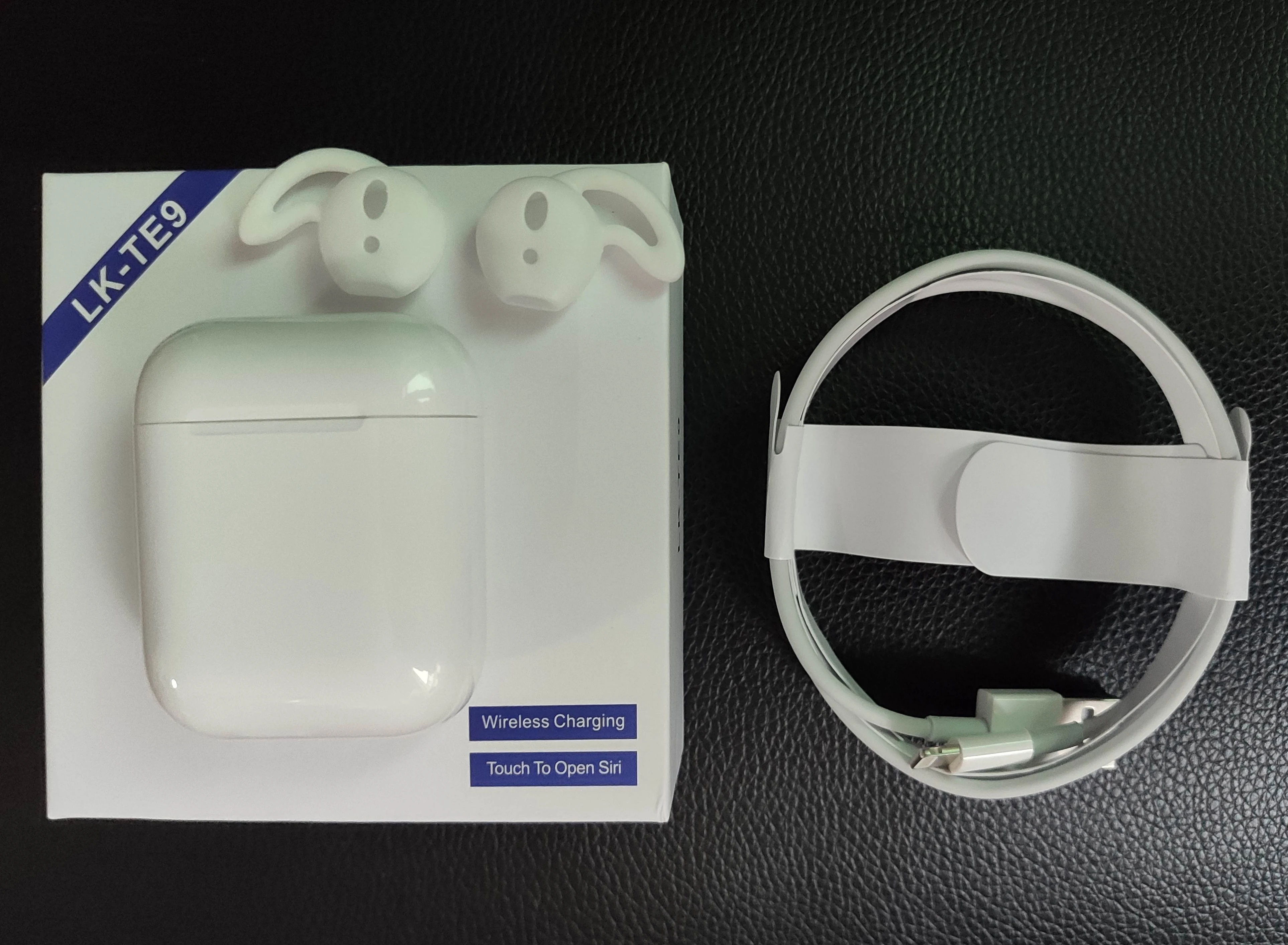 

New! LKTE9 LKTE 9 wireless earphone bluetooth headset 1:1 original size 6D bass Touch control for smart phone pk i60 i80 i90 tws