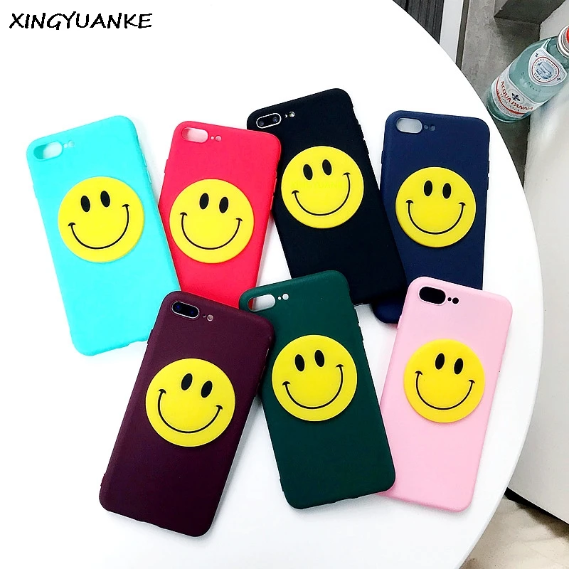 XINGYUANKE Cartoon Smile Face Phone Case For VIVO V5 V5S Cute Silicone Cover Y67 Fashion Soft TPU Coque Capa |