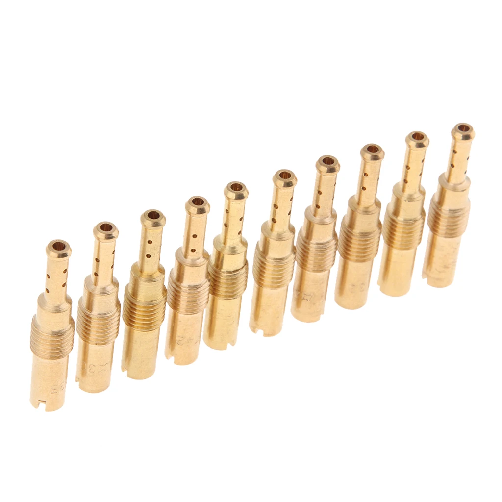 10x Carburetor Slow Pilot Jet 30 31 32 33 35 38 For Keihin OKO KOSO PWK CVK