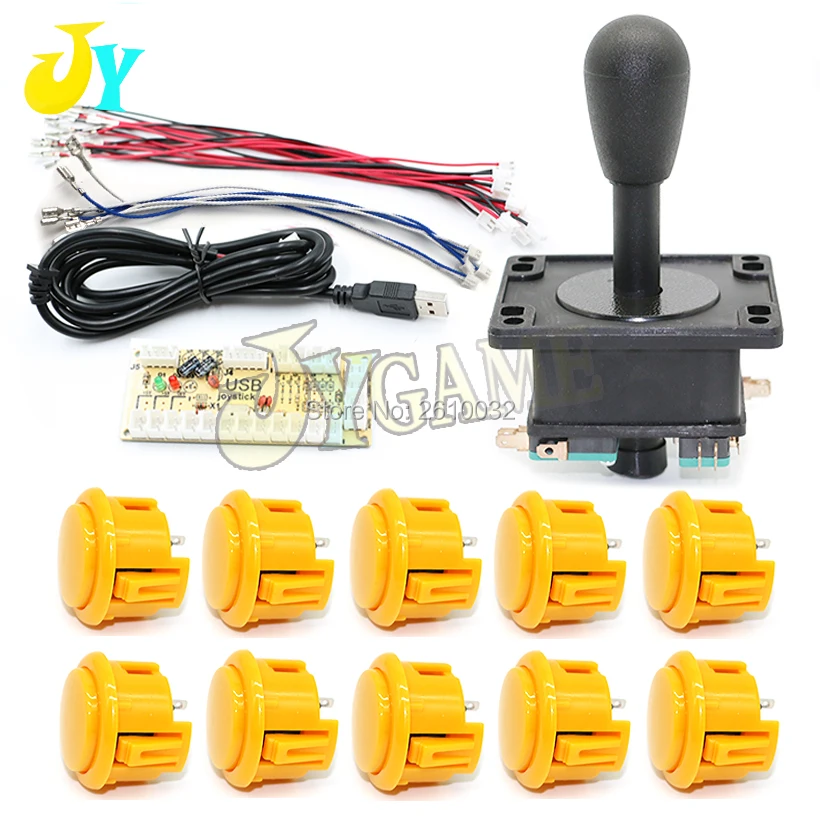 Happ джойстик DIY Kit Zero Delay Arcade USB энкодер для ПК аркадная копия Sanwa 30 мм кнопки Аркады