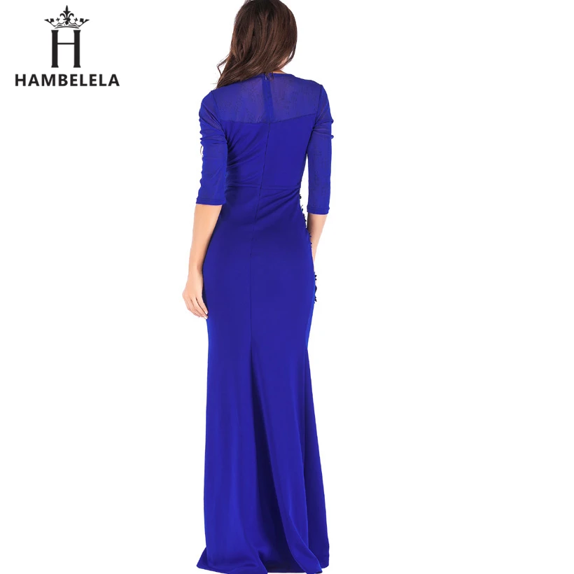 HAMBELELA Sexy O-Neck Floral Lace Party Dress Floor Length Long Sleeve Bodycon Mermaid Maxi Dress Evening Gown Women Sexy Dress (5)
