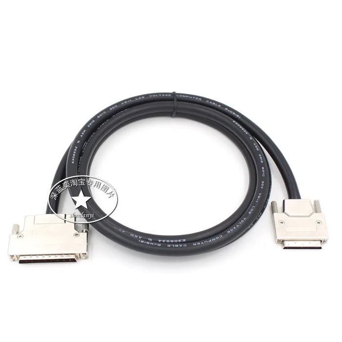 SCSI Mini 68Pin Female to Plus 68Pin Male Data Extension Cable Silver
