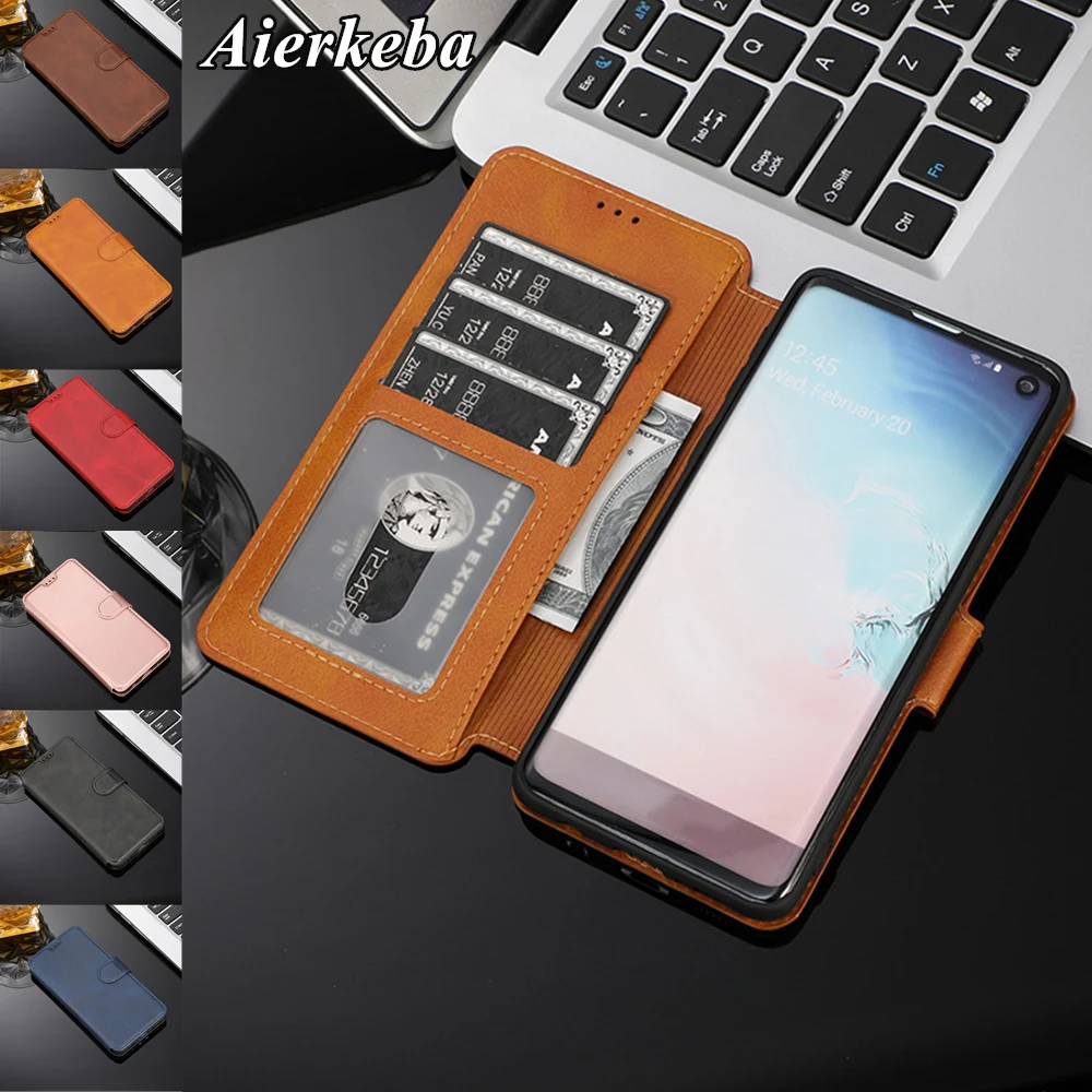 

Case For A50 Leather Vintage Wallet Case For Samsung S10 S9 S8 Plus S10e A70 A40 A30 M30 Note 9 8 A7 A9 2018 Flip Magnetic Bags