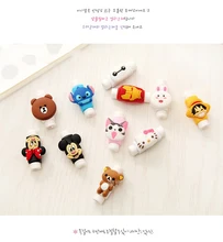 10pcs/lot Cute cartoon figure USB Data Cable Line Protector Anti Breaking Protective Sleeve For Charging Cable Earphone Line