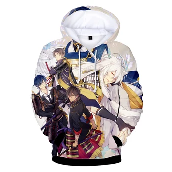 

3D Touken Ranbu Online Game Sweatshirt Hoodies Cartoon Print Handsome Streetwear Hip Hop Keep Warm Male Female Anime Leisure Top
